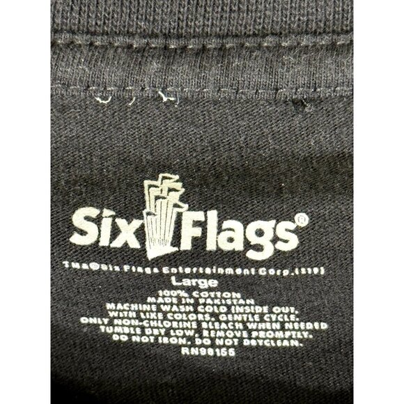 Fright Fest Mens Large Six Flags Great America Black Long sleeve shirt Unisex - Picture 4 of 6